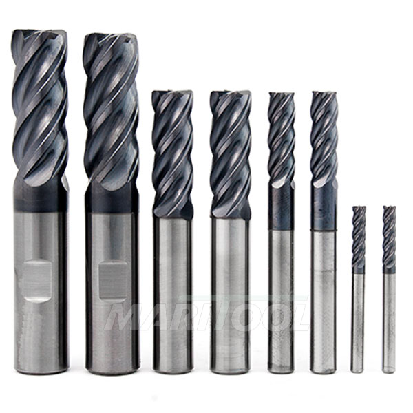8 Piece End Mill Kit - 4 flute Variable Flute Made in USA MariTool