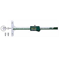 Digital Depth Gage with Round Depth Bar 0-4.7"/0-120mm, 3.976"  Width