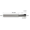 1/16 Single Flute PCD Tipped Square End Mill - LH Grade