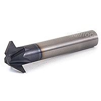 MariTool 4 Flute Solid Carbide Chamfer Milling Cutter 1.0 dia X 45 degree Tialn