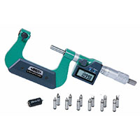 Digital Screw Thread Micrometer 0-1"/0-25mm with Measuring Tips