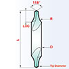 #2R Radius Type Center Drill Form R