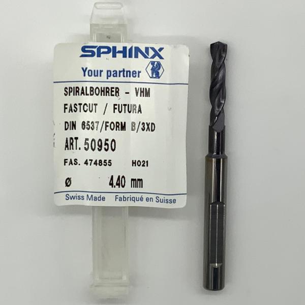 Sphinx Solid Carbide 2 Flute Drill .1732 (4.4mm) Cutting Dia X .73 Flute Length