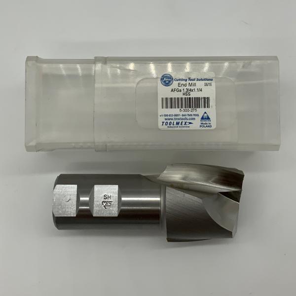 ToolMex Cobalt 2 Flute Endmill 1.750 (1-3/4) Cutting Dia X 1.56 Flute Length With 1.250 Shank