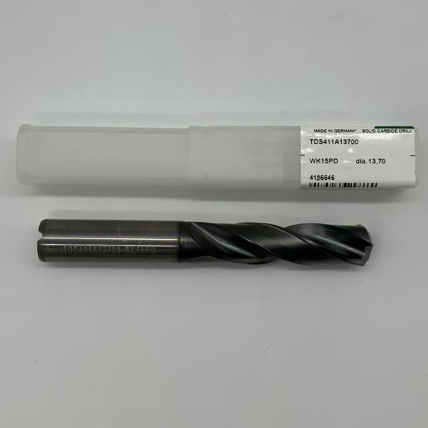 Widia Solid Carbide 2 Flute Drill .5394 (13.7mm) Cutting Dia X 2.10 Flute Length Coolant Thru