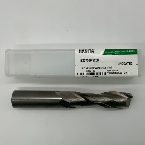 Widia Solid Carbide 2 Flute Endmill .750 (3/4) Cutting Dia X 2.25 Flute Length