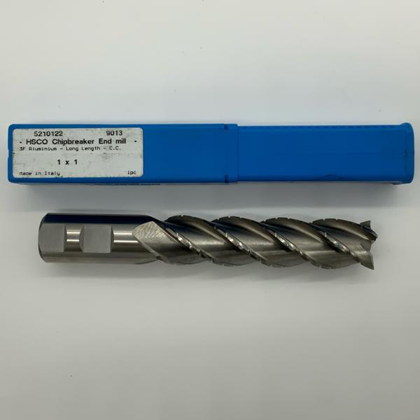 Union Butterfield Cobalt 4 Flute Chipbreaker Endmill 1.000 (25.4mm) Cutting Dia X 4.0 Flute Length With .010 Corner Chamfer