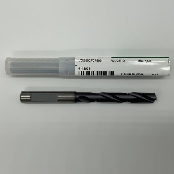 Widia Solid Carbide 2 Flute Drill .2953 (7.5mm) Cutting Dia X 1.98 Flute Length Coolant Thru