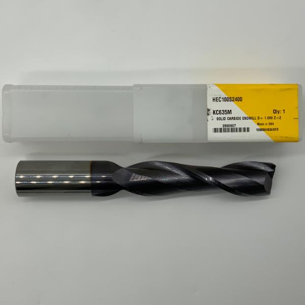 Kennametal Solid Carbide 2 Flute Endmill 1.000 (25.4mm) Cutting Dia X 4.0 Flute Length