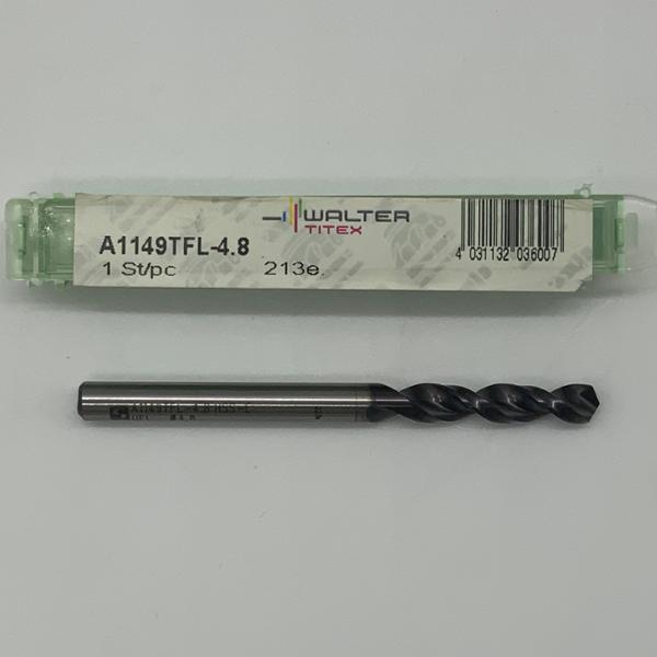 Walter HSS 2 Flute Drill .1890 (4.8mm) Cutting Dia X .86 Flute Length