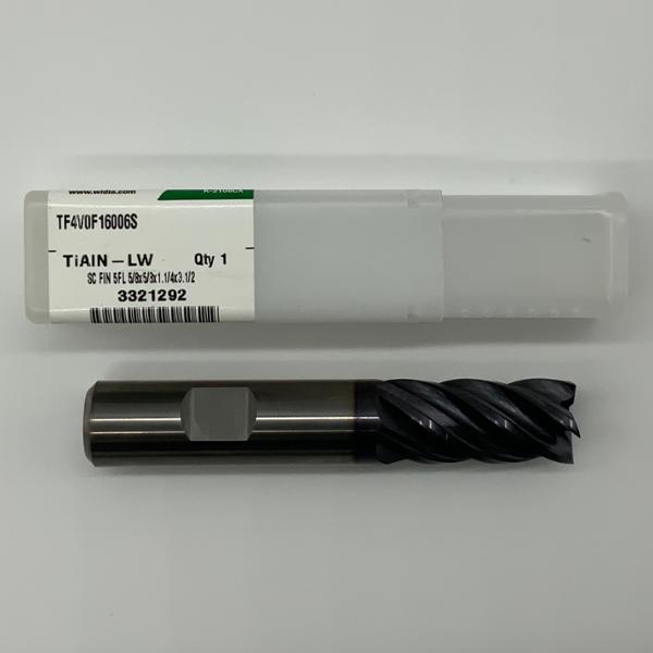 Widia Solid Carbide 5 Flute Endmill .6250 (5/8”) Cutting Dia X 1.25 Flute Length