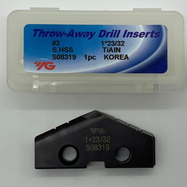 YG-1 1-23/32 SPADE DRILL INSERT #3 BODY S08319 HSS TIALN