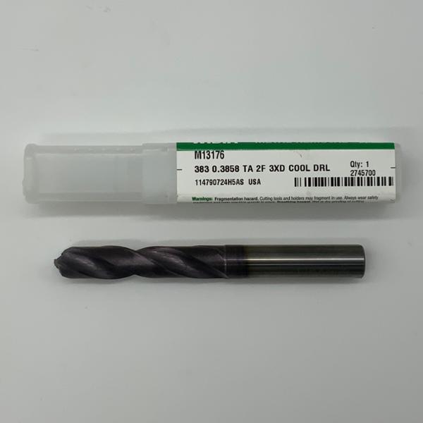 Widia Solid Carbide 2 Flute Drill .3858 (9.8mm) Cutting Dia X 1.7 Flute Length Coolant Thru