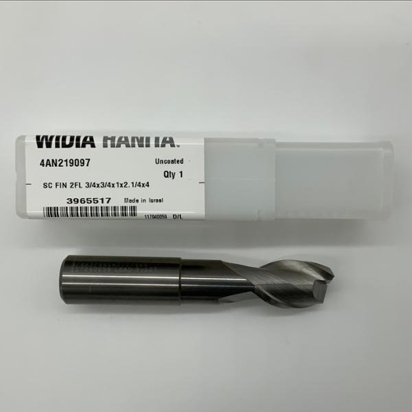 Widia Solid Carbide 2 Flute Endmill .750 Cutting Dia X 1.0 Flute Length necked to 2.25 Total Depth