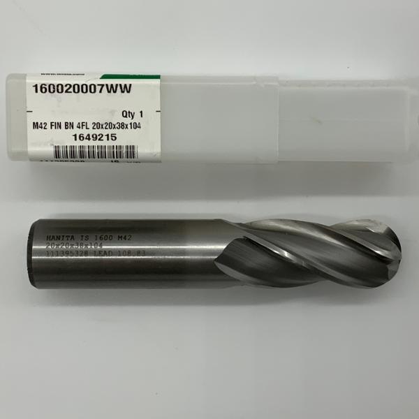 Widia Cobalt 4 Flute Ball Endmill .7874 (20mm) Cutting Dia X 1.50 Flute Length