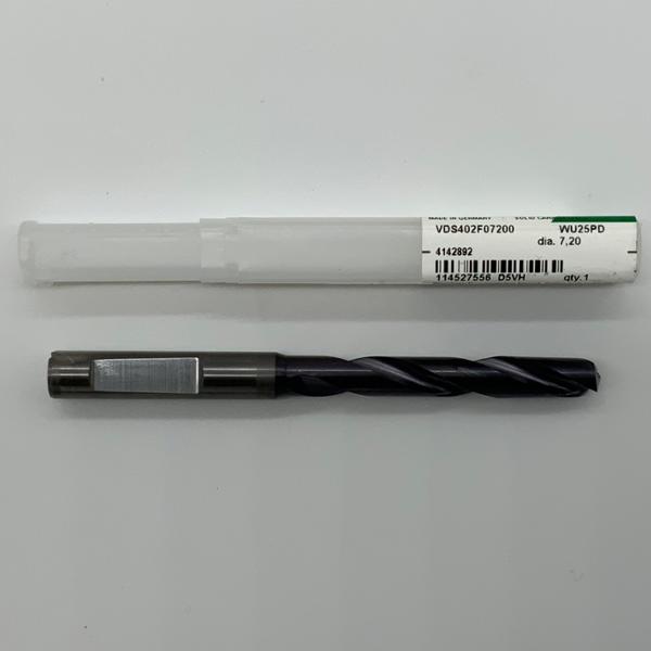 Widia Solid Carbide 2 Flute Drill .2835 (7.20mm) Cutting Dia X 1.94 Flute Length Coolant Thru