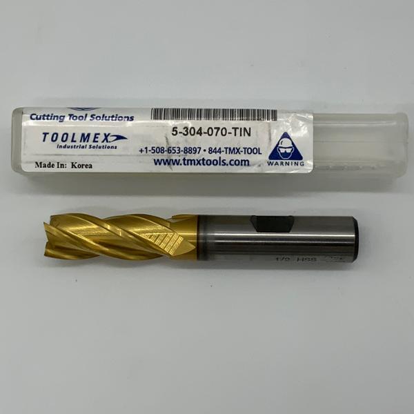 ToolMex Cobalt 4 Flute Endmill .5000 (1/2) Cutting Dia X 1.30 Flute Length