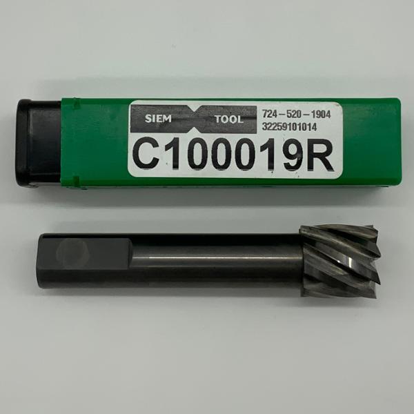 Siem Solid Carbide 8 Flute Endmill .991 Cutting Dia X 1.00 Flute Length With reduced .7500 Shank