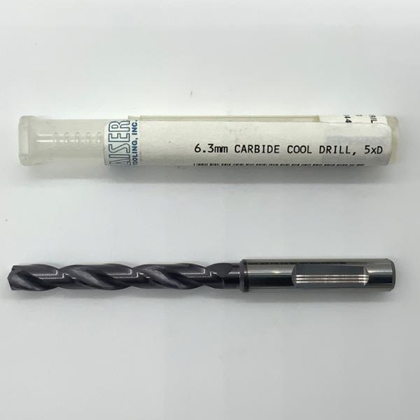 Sphinx Solid Carbide 2 Flute Drill .2480 (6.3mm) Cutting Dia X 1.72 Flute Length Coolant Thru