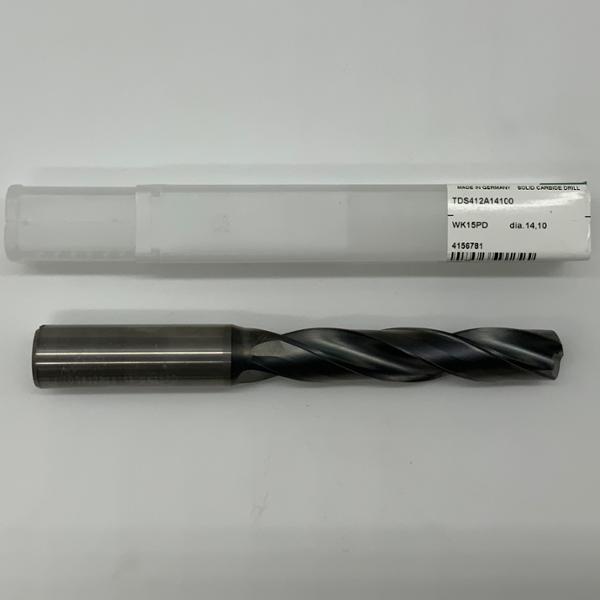 Widia Solid Carbide 2 Flute Drill .5551 (14.1mm) Cutting Dia X 2.90 Flute Length Coolant Thru