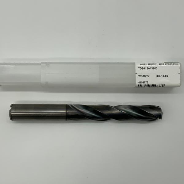 Widia Solid Carbide 2 Flute Drill .5354 (13.6mm) Cutting Dia X 2.78 Flute Length Coolant Thru