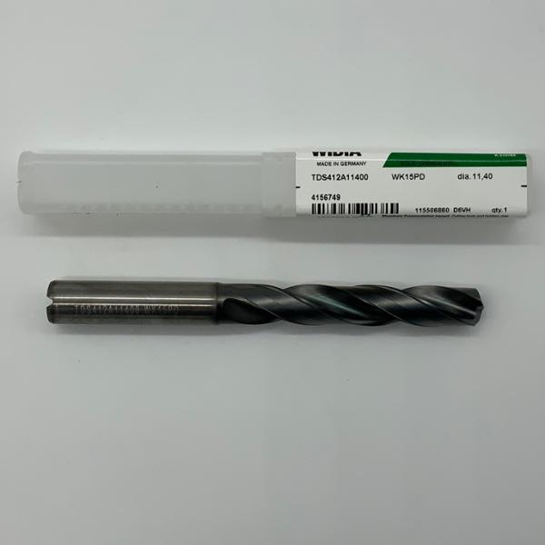 Widia Solid Carbide 2 Flute Drill .4488 (11.4mm) Cutting Dia X 2.59 Flute Length Coolant Thru