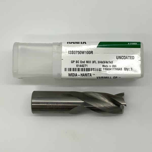 Widia Solid Carbide 3 Flute Endmill .7500 (3/4”) Cutting Dia X 1.0 Flute Length