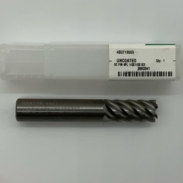 Widia Solid Carbide 6 Flute Endmill .5000 (1/2”) Cutting Dia X 1.0 Flute Length