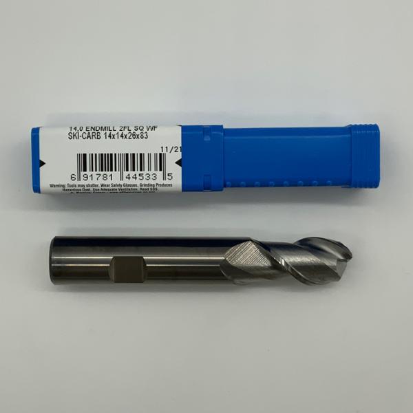 Kyocera Solid Carbide 2 Flute Endmill .5512 (14mm) Cutting Dia X 26mm Flute Length