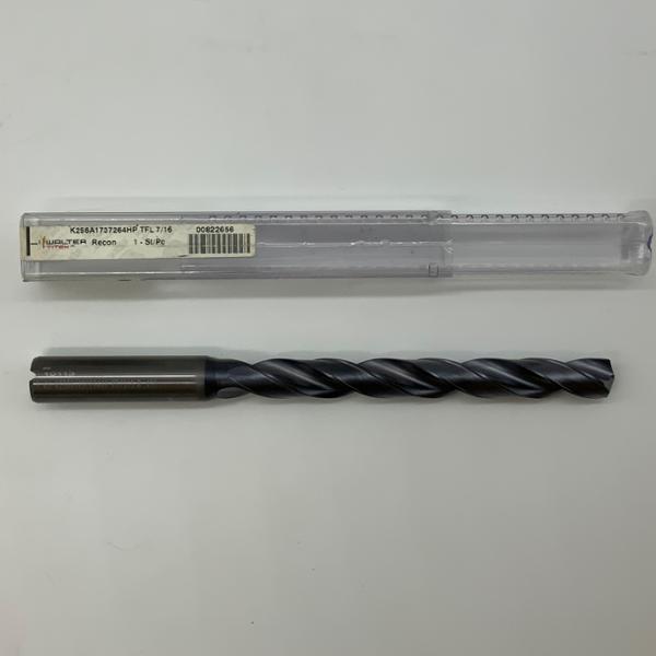 Walter Solid Carbide 2 Flute Drill .4375 (7/16”) Cutting Dia X 3.96 Flute Length Coolant Thru