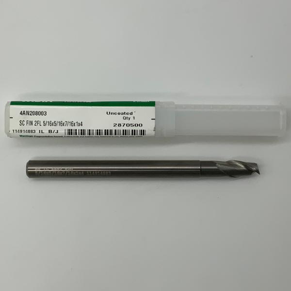 Widia Solid Carbide Necked 2 Flute Endmill .3125 (5/16”) Cutting Dia X .50 Flute Length