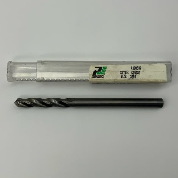 Precision Twist Solid Carbide 3 Flute Drill .3280 (8.33mm) Cutting Dia X 1.60 Flute Length