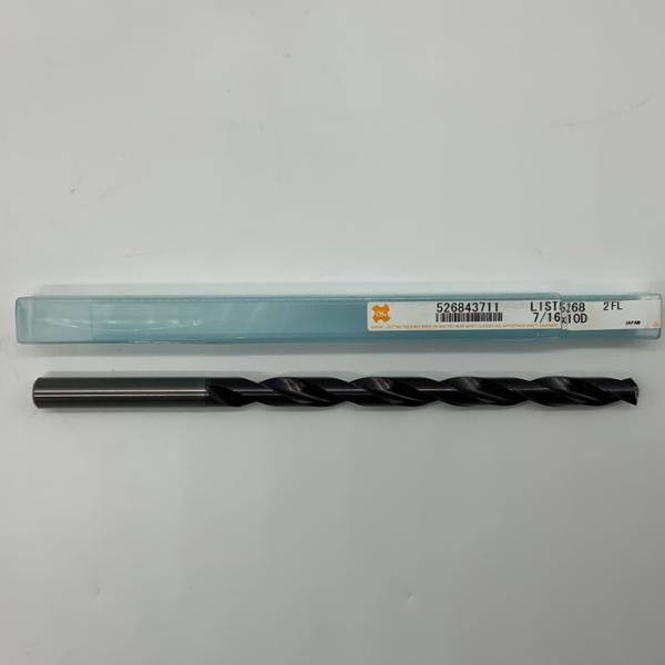 OSG Solid Carbide 2 Flute Drill .4375 (7/16”) Cutting Dia X 6.05 Flute Length Coolant Thru