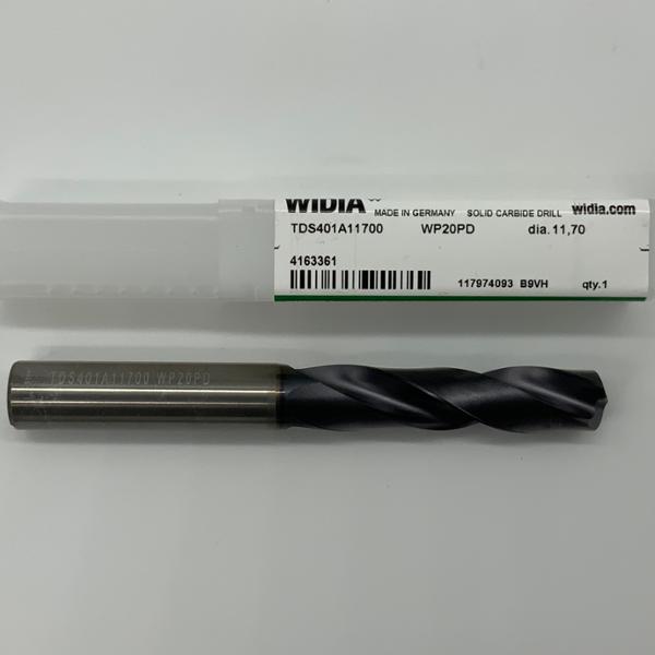 Widia Solid Carbide 2 Flute Drill .4604 (11.7mm) Cutting Dia X 1.99 Flute Length Coolant Thru