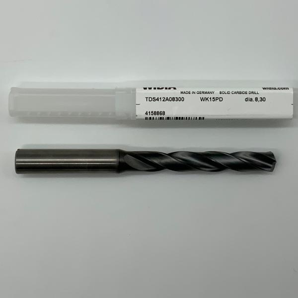 Widia Solid Carbide 2 Flute Drill .3268 (8.3mm) Cutting Dia X 2.05 Flute Length Coolant Thru