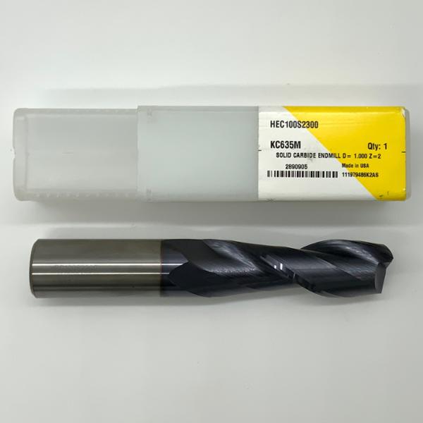 Kennametal Solid Carbide 2 Flute Endmill 1.000 (25.4mm) Cutting Dia X 3.0 Flute Length