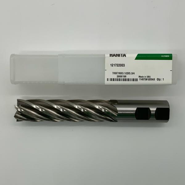 Widia HSS 6 Flute Endmill .8750 (7/8”) Cutting Dia X 3.50 Flute Length