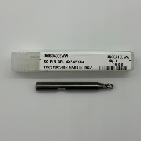 Widia Solid Carbide 3 Flute Endmill .1575 (4mm) Cutting Dia X .24 Flute Length