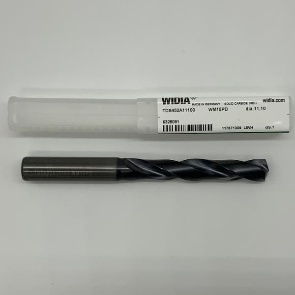 Widia Solid Carbide 2 Flute Drill .4370 (11.1mm) Cutting Dia X 2.58 Flute Length Coolant Thru