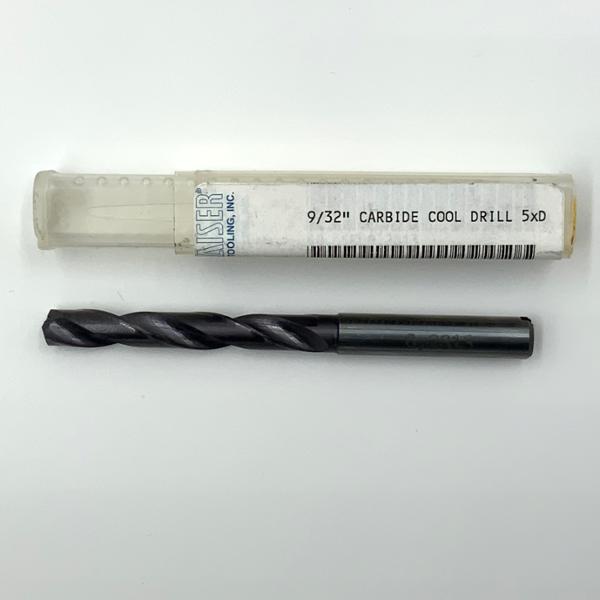 Sphinx Solid Carbide 2 Flute Drill .2813 (9/32”) Cutting Dia X 1.79 Flute Length Coolant Thru