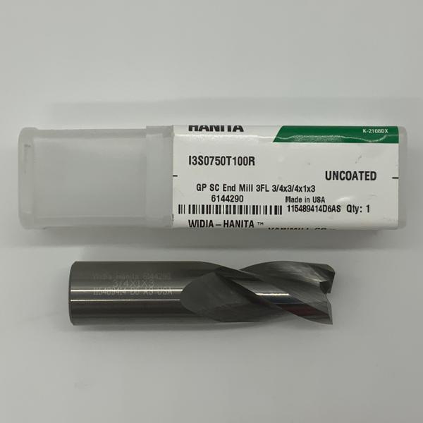 Widia Solid Carbide 3 Flute Endmill .7500 (3/4”) Cutting Dia X 1.0 Flute Length