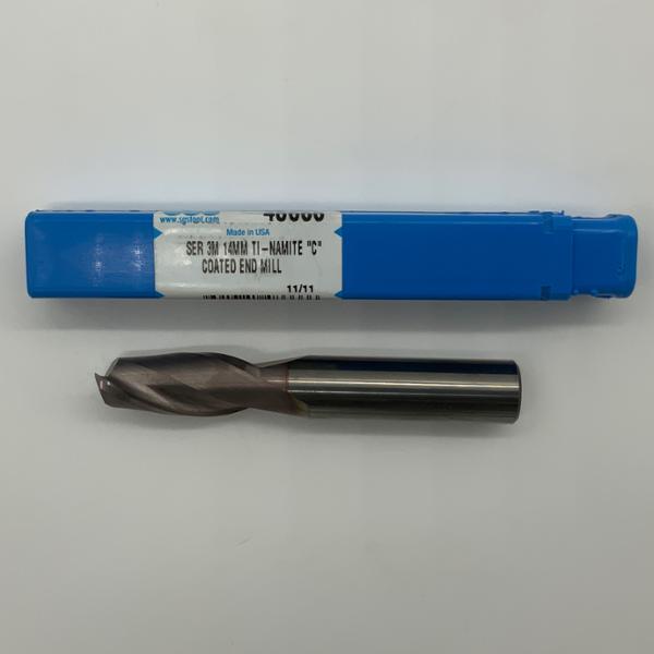 Kyocera Solid Carbide 2 Flute Endmill .5512 (14mm) Cutting Dia X 35mm Flute Length