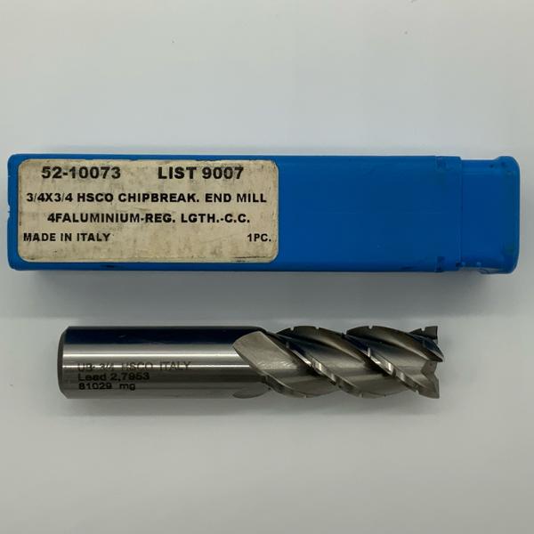 Union Butterfield Cobalt 4 Flute Chipbreaker Endmill .7500 (3/4”) Cutting Dia X 1.68 Flute Length With .010 Corner Chamfer