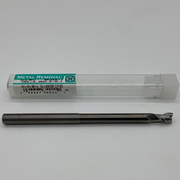 Metal Removal Solid Carbide Necked 2 Flute Endmill .2500 (1/4”) Cutting Dia X .38 Flute Length