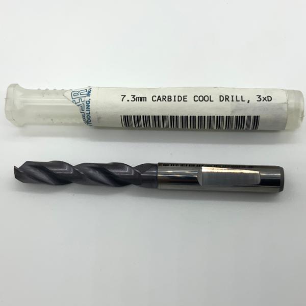 Sphinx Solid Carbide 2 Flute Drill .2874 (7.3mm) Cutting Dia X 1.32 Flute Length Coolant Thru