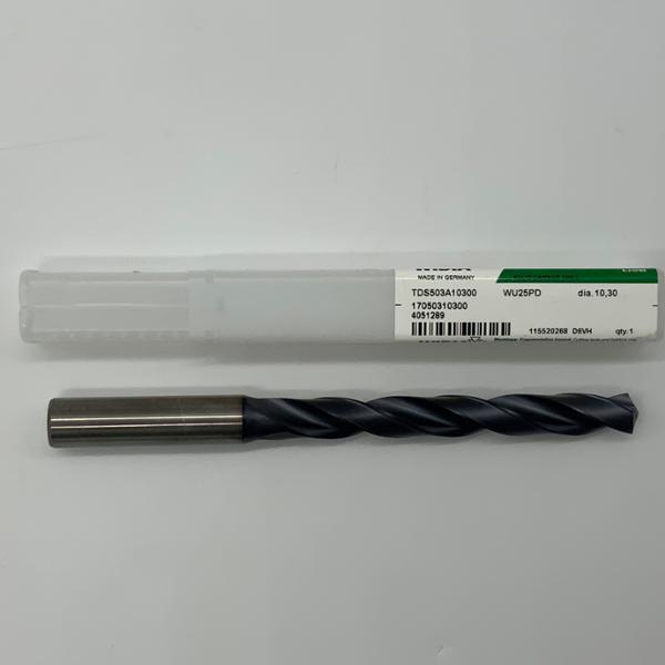 Widia Solid Carbide 2 Flute Drill .4055 (10.3mm) Cutting Dia X 3.36 Flute Length Coolant Thru