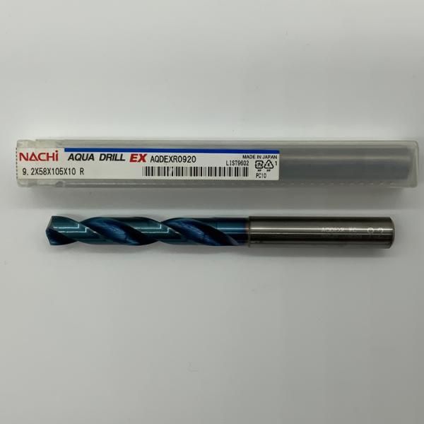 Nachi Solid Carbide 2 Flute Drill .3622 (9.2mm) Cutting Dia X 2.28 Flute Length