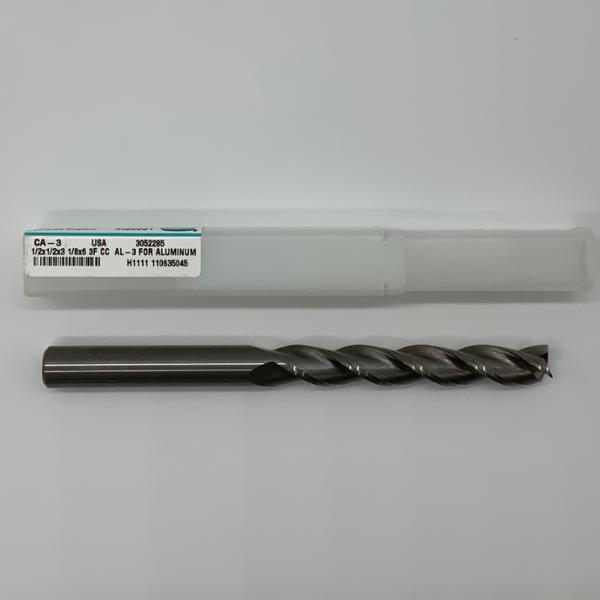 Metal Removal Solid Carbide 3 Flute Endmill .5000 (1/2”) Cutting Dia X 3.13 Flute Length