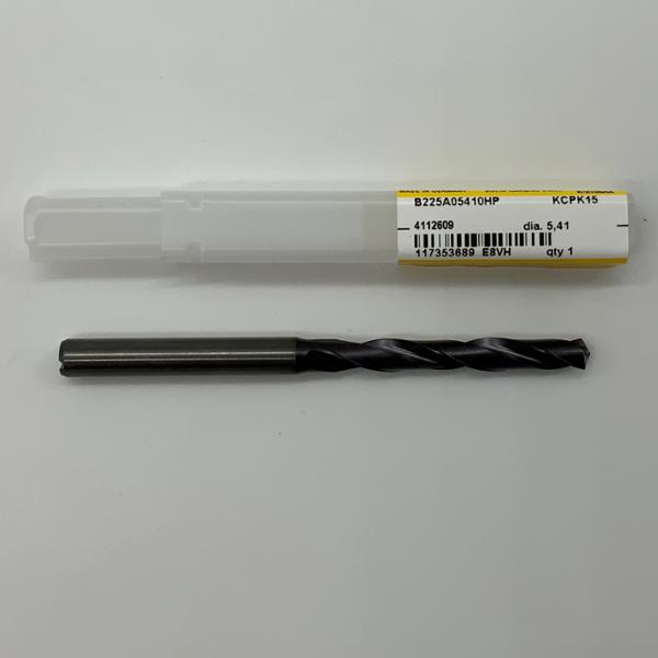 Kennametal Solid Carbide 2 Flute Drill .2130 (5.41mm) Cutting Dia X 1.55 Flute Length Coolant Thru