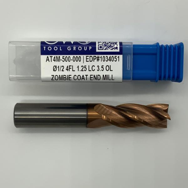 MariTool Solid Carbide 4 Flute Variable Endmill .5000 (1/2”) Cutting Dia X 1.25 Flute Length